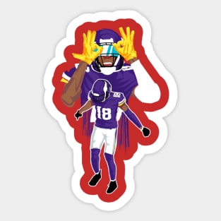 Griddy justin jefferson Sticker